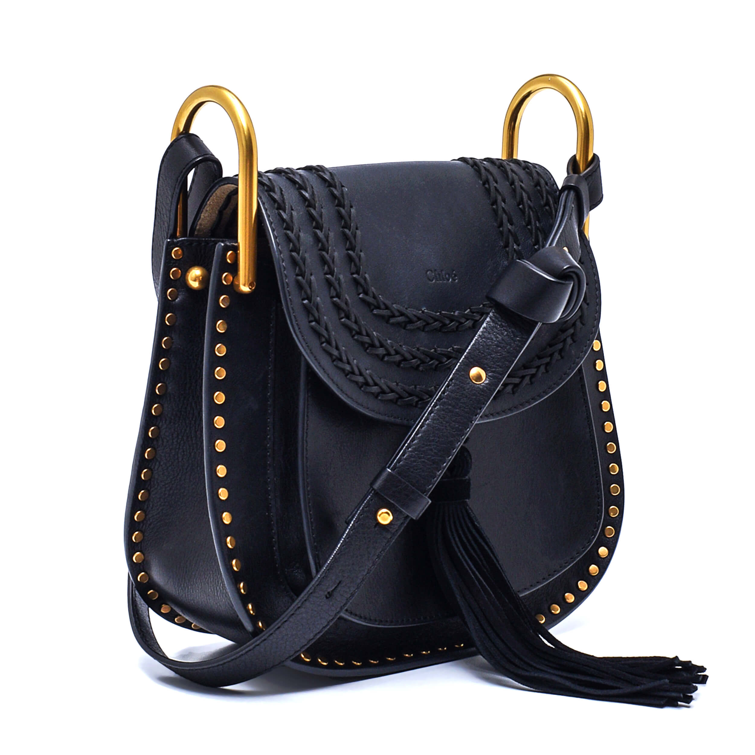 Chloe - Black Leather Hudson Medium Shoulder Bag